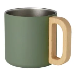 Gift Campaign Tazza in acciaio inox riciclato con manico in legno di faggio 360ml><noscript><img width=