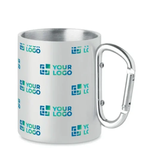Gift Campaign Tazza in acciaio personalizzata moschettone 300ml MetalHook> Tazze Per Sublimazione Con Foto