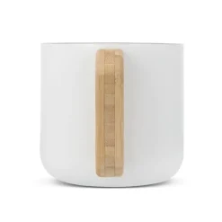 Gift Campaign Tazza in acciaio riciclato e ceramica con manico effetto bambù 330ml><noscript><img width=