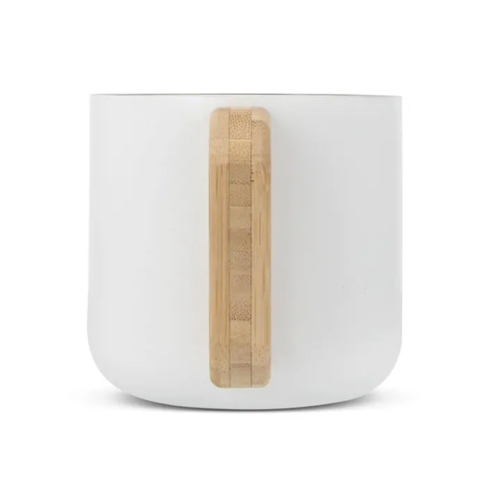 Gift Campaign Tazza in acciaio riciclato e ceramica con manico effetto bambù 330ml> Tazze Mug