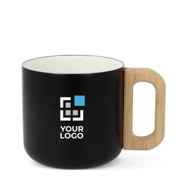 Gift Campaign Tazza in acciaio riciclato e ceramica con manico effetto bambù 330ml> Tazze Mug