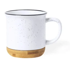 Gift Campaign Tazza in ceramica effetto vintage con base bamboo 330ml Design Bamboo> Tazze Mug
