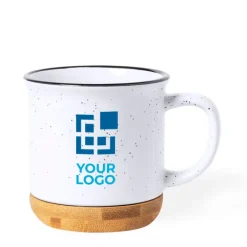 Gift Campaign Tazza in ceramica effetto vintage con base bamboo 330ml Design Bamboo></noscript> Tazze Mug