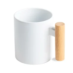 Gift Campaign Tazza in ceramica ideale per sublimazione con manico in legno 325ml> Tazze Per Sublimazione Con Foto