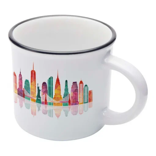 Gift Campaign Tazza in ceramica sublimabile vintage con bordo nero 240ml> Tazze Mug