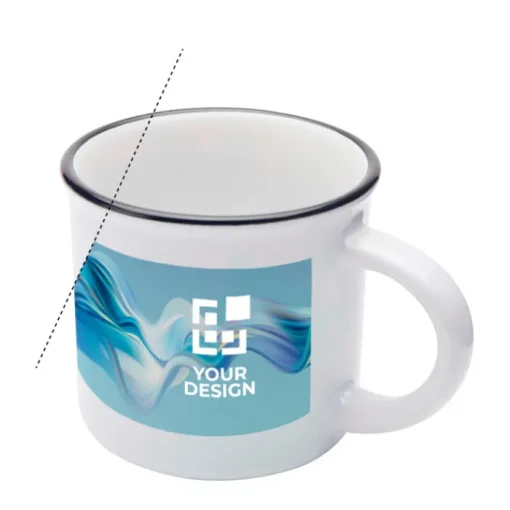 Gift Campaign Tazza in ceramica sublimabile vintage con bordo nero 240ml> Tazze Mug