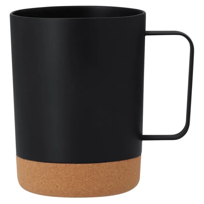 Gift Campaign Tazza in PP con base in sughero e manico quadrato da 400ml> Bicchieri Termici Personalizzati