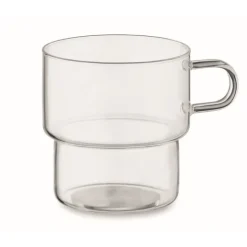 Gift Campaign Tazza in vetro borosilicato con design impilabile da 300ml> Tazzine Da Caffè E Tazze Tè