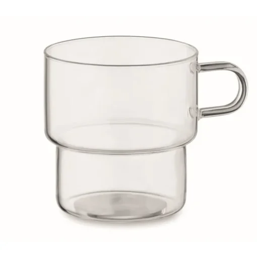 Gift Campaign Tazza in vetro borosilicato con design impilabile da 300ml> Tazzine Da Caffè E Tazze Tè