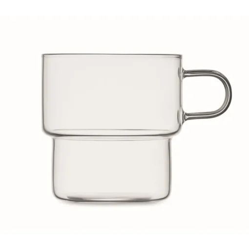 Gift Campaign Tazza in vetro borosilicato con design impilabile da 300ml> Tazzine Da Caffè E Tazze Tè