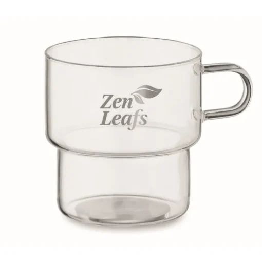 Gift Campaign Tazza in vetro borosilicato con design impilabile da 300ml> Tazzine Da Caffè E Tazze Tè