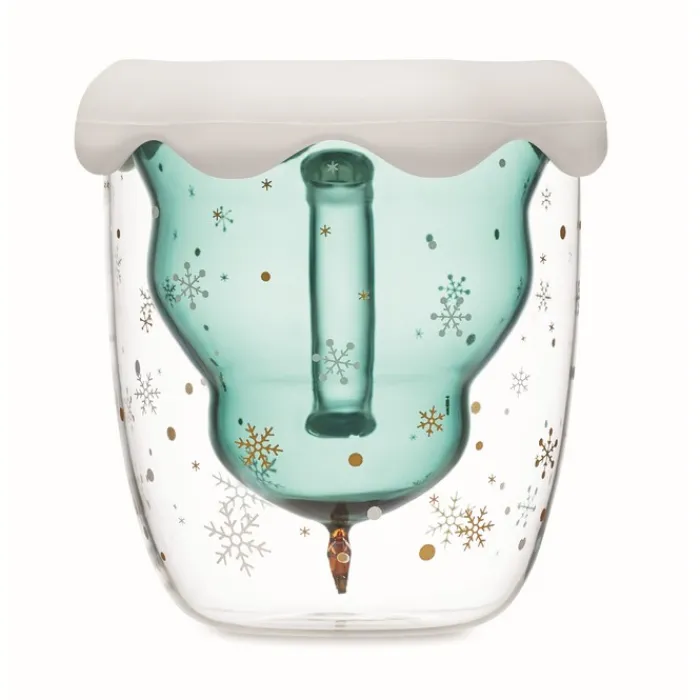 Gift Campaign Tazza in vetro con abete e stellina da 250ml Christmas Spirit> Gadget Natalizi