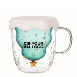 Gift Campaign Tazza in vetro con abete e stellina da 250ml Christmas Spirit><noscript><img width=