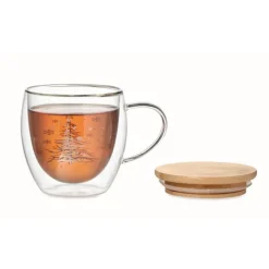 Gift Campaign Tazza in vetro con abeti e fiocchi di neve da 220ml Christmas Forest> Gadget Natalizi