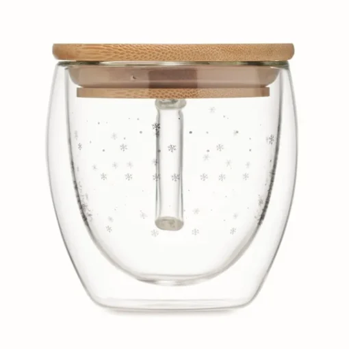 Gift Campaign Tazza in vetro con abeti e fiocchi di neve da 220ml Christmas Forest> Gadget Natalizi