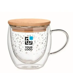 Gift Campaign Tazza in vetro con stelline e tappo in bambù da 220ml Christmas Sky></noscript> Gadget Natalizi