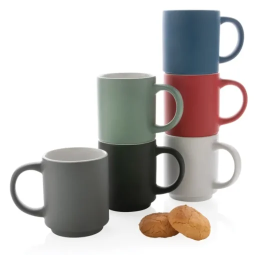 Gift Campaign Tazza personalizzata in ceramica impilabile colori assortiti 180ml> Tazze Mug