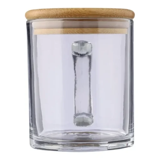 Gift Campaign Tazza promozionale in vetro riciclato con tappo in bambù da 300 ml> Tazzine Da Caffè E Tazze Tè