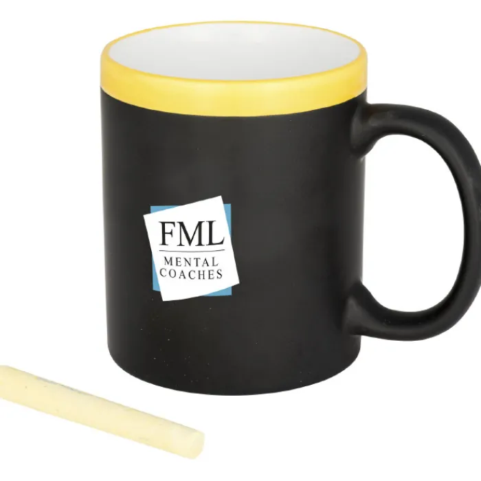 Gift Campaign Tazza promozionale lavagna con gessetto incluso 330ml Chalk> Tazze Mug