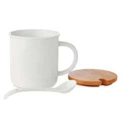 Gift Campaign Tazza promozionale porcellana cucchiaio e tappo bambù 380ml Topped></noscript> Tazzine Da Caffè E Tazze Tè