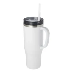 Gift Campaign Tazza termica con cannuccia a doppia parete in acciaio e plastica 1,2l> Bicchieri Termici Personalizzati