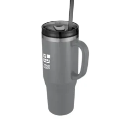 Gift Campaign Tazza termica con cannuccia a doppia parete in acciaio e plastica 1,2l><noscript><img width=