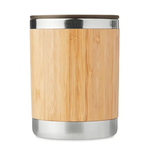 Gift Campaign Tazza termica da viaggio in bambù e acciaio con logo 300ml Natural> Gadget Ecologici|Bicchieri Termici Personalizzati
