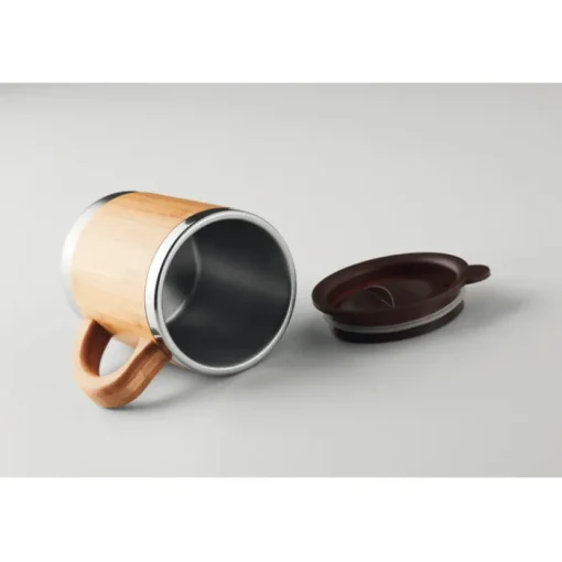 Gift Campaign Tazza termica da viaggio in bambù e acciaio con logo 300ml Natural> Gadget Ecologici|Bicchieri Termici Personalizzati