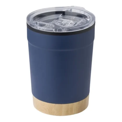 Gift Campaign Tazza termica da viaggio in acciaio inox con base in bambù 300 ml> Bicchieri Termici Personalizzati|Bicchieri Take Away