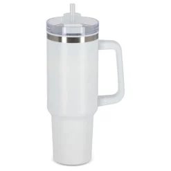 Gift Campaign Tazza termica in acciaio inossidabile e rPP con cannuccia da 1,2litri> Bicchieri Termici Personalizzati