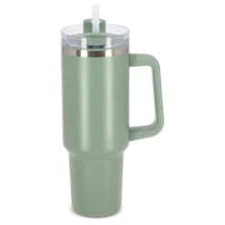 Gift Campaign Tazza termica in acciaio inossidabile e rPP con cannuccia da 1,2litri></noscript> Bicchieri Termici Personalizzati