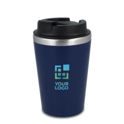Gift Campaign Tazza termica in acciaio inox con tappo nero e bordo argentato 350ml> Bicchieri Termici Personalizzati