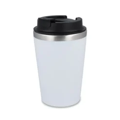 Gift Campaign Tazza termica in acciaio inox con tappo nero e bordo argentato 350ml> Bicchieri Termici Personalizzati
