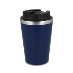 Gift Campaign Tazza termica in acciaio inox con tappo nero e bordo argentato 350ml><noscript><img width=