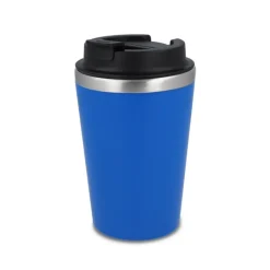 Gift Campaign Tazza termica in acciaio inox con tappo nero e bordo argentato 350ml><noscript><img width=