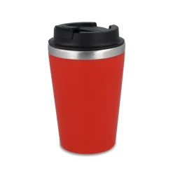 Gift Campaign Tazza termica in acciaio inox con tappo nero e bordo argentato 350ml><noscript><img width=