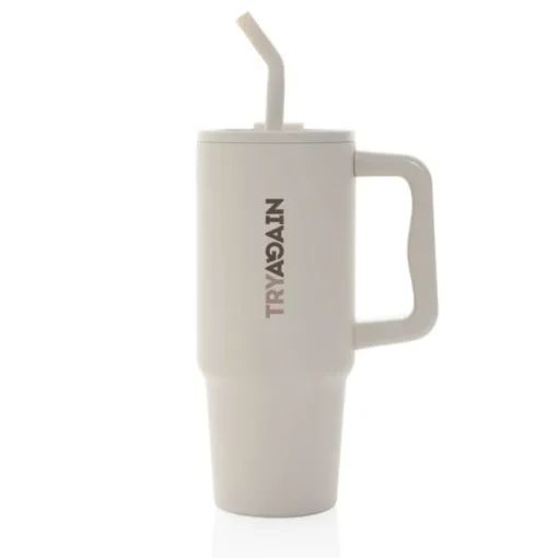 Gift Campaign Tazza termica in acciaio inossidabile riciclato con cannuccia 900ml> Borracce Termiche|Borracce Di Metallo