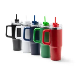 Gift Campaign Tazza termica in acciaio inox riciclato con cannuccia 870ml></noscript> Borracce Termiche