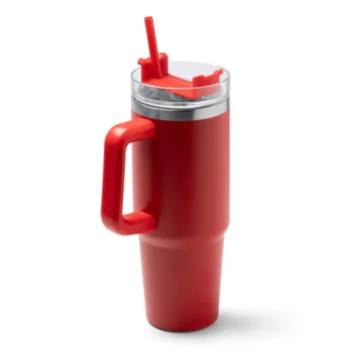 Gift Campaign Tazza termica in acciaio inox riciclato con cannuccia 870ml> Borracce Termiche