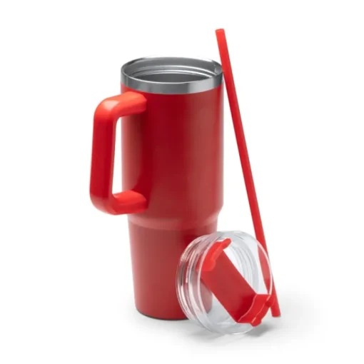 Gift Campaign Tazza termica in acciaio inox riciclato con cannuccia 870ml> Borracce Termiche