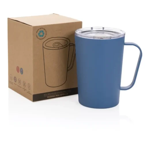 Gift Campaign Tazza termica in acciaio riciclato con manico 420ml Premium Recycled> Gadget Per L'Ufficio|Bicchieri Termici Personalizzati