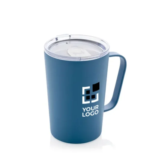 Gift Campaign Tazza termica in acciaio riciclato con manico 420ml Premium Recycled> Gadget Per L'Ufficio|Bicchieri Termici Personalizzati