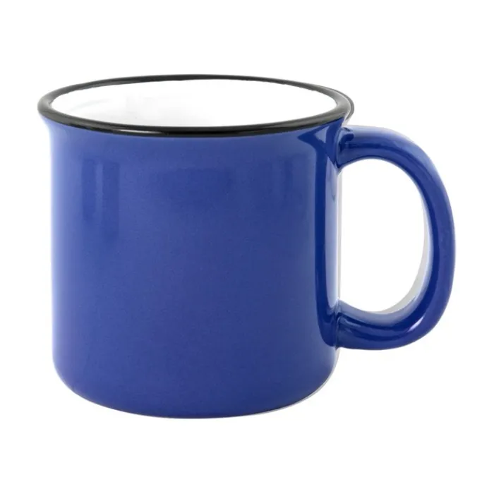 Gift Campaign Tazza vintage in ceramica con bordo nero nella parte superiore 280ml> Tazze Mug