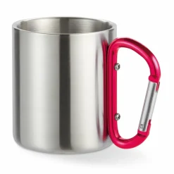 Gift Campaign Tazze con logo in acciaio lucido manico moschettone 220ml Metalhook></noscript> Tazze Mug
