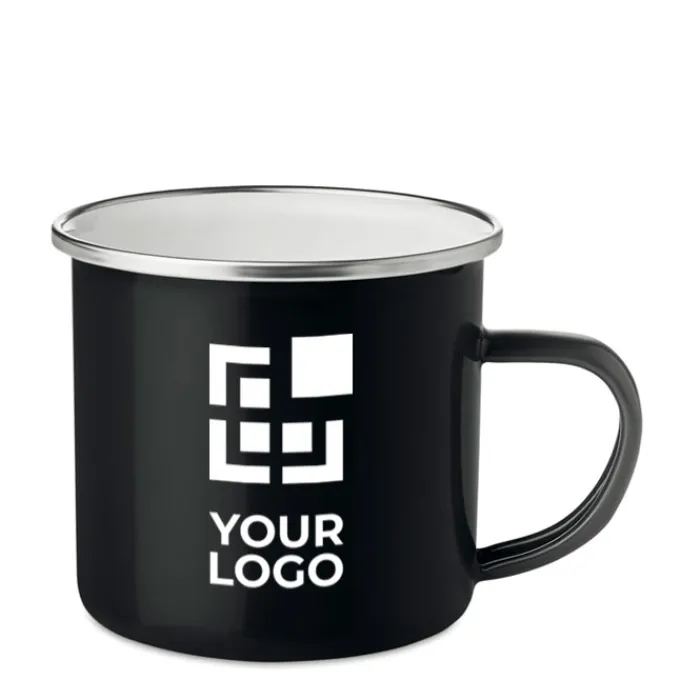 Gift Campaign Tazze di metallo personalizzate con bordo lucido 350ml Classic> Tazze Mug