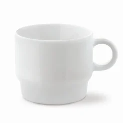 Gift Campaign Tazze di porcellana bianca impilabili prodotta in Europa da 180ml> Tazze Mug