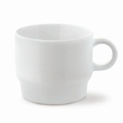 Gift Campaign Tazze di porcellana bianca impilabili prodotta in Europa da 180ml> Tazze Mug