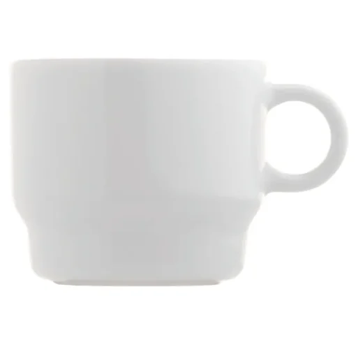 Gift Campaign Tazze di porcellana bianca impilabili prodotta in Europa da 180ml> Tazze Mug