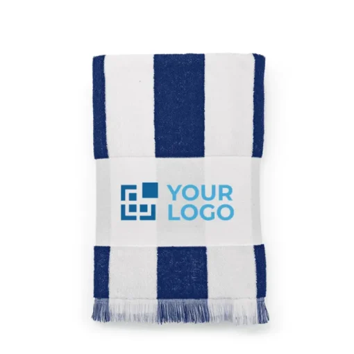 Gift Campaign Telo da spiaggia 80 x 180 cm a righe in cotone riciclato 450 g/m2> Teli Mare|Asciugamani Personalizzati