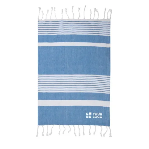 Gift Campaign Telo di cotone organico 175g/m2 tipo Hammam con motivo a righe 50x70cm> Teli Mare|Asciugamani Personalizzati